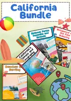 Vorschau - Arbeitsblätter - California Materialpaket: Geography, Landmarks, History, Culture & Activities - Deckblatt
