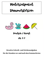 Vorschau - Arbeitsblätter - Materialpaket "kreative Sommerferien" (Klassen 5-7) - Deckblatt