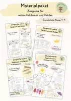 Vorschau - Arbeitsblätter - Materialpaket Zeugnisse für wahre Heldinnen und Helden - Deckblatt