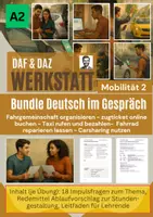 Aperçu - Feuilles d'exercices - Bundle Deutsch im Gespräch – Mobilité 2 : 5 activités avec 18 questions chacune, expressions clés & guide inclus - Page de couverture
