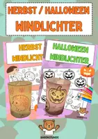 Vorschau - Mal- und Bastelvorlagen - Herbst / Halloween Windlichter: Bastelidee Kunst Grundschule - Deckblatt