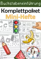 Vorschau - Arbeitsblätter - Wachsendes Komplettpaket - Minihefte - Buchstabeneinführung - alle Buchstaben und schwierigen Laute - Deckblatt