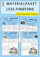 Vorschau - Arbeitsblätter - Materialpaket Lese-Pingpong – Lesen, Fragen stellen, Antworten finden, Klasse 2, 3 - Deckblatt