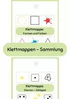Vorschau - Arbeitsblätter - Materialpaket: Klettmappe: Formen und Farben, Zählspiel Sterne - Deckblatt