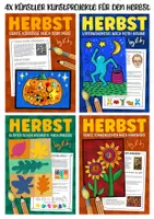 Vorschau - Arbeitsblätter - 4x Künstler inspirierte Kunststunden im Herbst - Kunst Materialpaket - Deckblatt