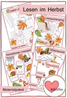 Vorschau - Arbeitsblätter - Lesen im Herbst: Materialpaket mit Lesespielen - Deckblatt