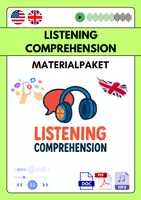 Vorschau - Arbeitsblätter - Materialpaket - Listening Comprehension Englisch Sek I – Inkl. Hörtexten, Aufgaben & Lösungen - Deckblatt