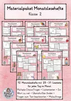 Vorschau - Arbeitsblätter - Materialpaket - Monatslesehefte - Klasse 2 - Deckblatt