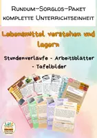 Vorschau - Stundenentwürfe - Lebensmittel verstehen und lagern - Komplettpaket - Deckblatt