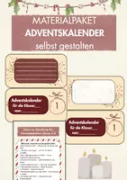 Vorschau - Mal- und Bastelvorlagen - Adventskalender basteln / selbst gestalten mit Ideevorschlägen - Deckblatt