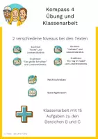 Vorschau - Arbeitsblätter - Materialpaket "Übungsarbeit Kompass 4 und Klassenarbeit" - Deckblatt