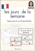 Vorschau - Arbeitsblätter - Les jours de la semaine: Arbeitsblätter und Tafelmaterial - Deckblatt