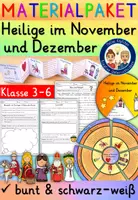 Vorschau - Stundenentwürfe - Heilige im November und Dezember Klasse 3-6 MATERIALPAKET Religion - Deckblatt