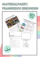 Vorschau - Mal- und Bastelvorlagen - Materialpaket - Frankreich mit mehreren Zugängen - Deckblatt