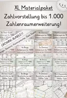 Vorschau - Unterrichtsreihen - XL Freiarbeits-Materialpaket! Zahlenraum bis 1000, Zahlenraumerweiterung, GROWING BUNDLE!! - Deckblatt