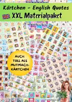 Vorschau - Mal- und Bastelvorlagen - Materialpaket XXL - Kärtchen English Quotes für das ganze Jahr - Deckblatt