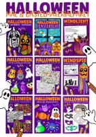 Vorschau - Arbeitsblätter - Halloween Kunstideen - Gruseliges Bastel & Mal Materialpaket - Deckblatt
