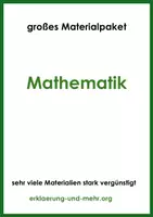 Vorschau - Unterrichtsreihen - Mathematik (großes Materialpaket) - Deckblatt
