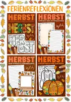 Vorschau - Arbeitsblätter - Rückblick auf die Herbstferien & Ferienreflexion - Materialpaket - Deckblatt