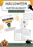 Vorschau - Arbeitsblätter - Materialpaket Halloween - Deckblatt