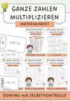 Vorschau - Arbeitsblätter - Materialpaket Multiplikation von Ganzen Zahlen (wachsend) - Deckblatt