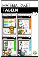 Vorschau - Unterrichtsreihen - Materialpaket - Fabeln - Nacherzählung - Tafelmaterial - Deckblatt