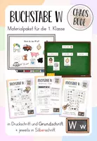 Vorschau - Spiele - Buchstabe W w - Materialpaket für die 1. Klasse - Deckblatt
