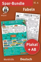Vorschau - Arbeitsblätter - Lernplakat und AB, Spar-Bundle Fabeln, Deutsch, Klasse 6, Lückentext - Deckblatt