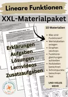 Vorschau - Arbeitsblätter - Materialpaket: Lineare Funktionen - Deckblatt