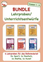 Vorschau - Stundenentwürfe - BUNDLE: Lehrproben/Unterrichtsentwürfe Referendariat - Sport, Mathe, Deutsch, Kunst - Deckblatt