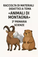 anteprima - Esercizi - Raccolta di materiali: Animali della Montagna - Pagina di copertina