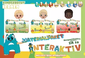 Vorschau - Fördermaterial/Inklusion - Interaktives Materialpaket – Mengen und Zahlen 0 bis 10 - Deckblatt