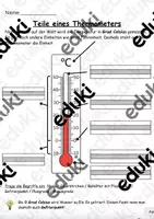 Vorschau - Mal- und Bastelvorlagen - Thermometer Materialpaket (Tafelmaterial, Arbeitsblätter, Bastelvorlage) - Deckblatt