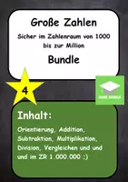 Vorschau - Unterrichtsreihen - Materialpaket Große Zahlen in Klasse 4 - Deckblatt