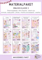 Vorschau - Stundenentwürfe - Wachsendes Materialpaket - Englisch Kl. 3 - Deckblatt