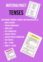 Vorschau - Arbeitsblätter - Materialpaket: TENSES - Deckblatt