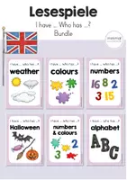 Vorschau - Spiele - Bundle: Lesespiele Englisch (I have ... Who has ...?) - Deckblatt