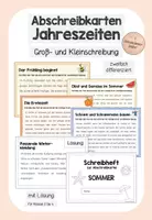 Vorschau - Arbeitsblätter - Materialpaket: Abschreibkarten zu den Jahreszeiten (Groß- und Kleinschreibung) - Deckblatt