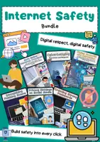 Vorschau - Arbeitsblätter - Internet Safety Materialapket: Digital Citizenship, Online Security & Cybermobbing - Deckblatt
