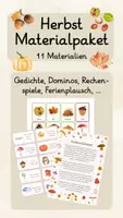 Vorschau - Arbeitsblätter - Materialpaket Herbst - Deutsch & Mathe - Deckblatt