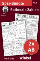 Vorschau - Arbeitsblätter - Lückentext SPAR-Bundle: Winkel & Rationale Zahlen – Kl. 6, Mathe - Deckblatt