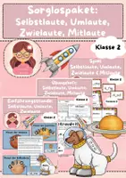 Vorschau - Arbeitsblätter - Sorglospaket: Selbstlaute, Umlaute, Zwielaute, Mitlaute - Deckblatt