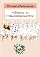 Vorschau - Arbeitsblätter - Materialpaket_Halloween im Französischunterricht - Deckblatt