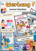 Vorschau - Arbeitsblätter - Werbung Materialpaket AIDA, Werbeplakat, Marketing - Deckblatt