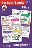 Vorschau - Poster - Lernplakat Spar-Bundle Grammatik, Klasse 6, 2er Set - Deckblatt