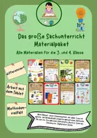 Vorschau - Unterrichtsreihen - Jahrespaket Sachunterricht - Alle Sachunterrichtsmaterialien 3. und 4. Klasse - Deckblatt