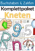 Vorschau - Arbeitsblätter - Komplettpaket - Zahlen & Buchstaben einführen und kneten im Anfangsunterricht - Deckblatt