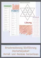 Vorschau - Spiele - Materialpaket Anteile von Brüchen berechnen - Deckblatt