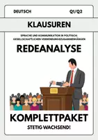 Vorschau - Arbeitsblätter - Materialpaket - Klausuren - Sprache und Kommunikation in politisch-gesellschaftlichen Verwendungszusammenhängen - Deckblatt