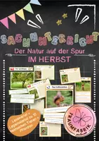 Vorschau - Stationenlernen - Tiere und Pflanzen im Herbst - Kartei + Legematerial - Deckblatt
